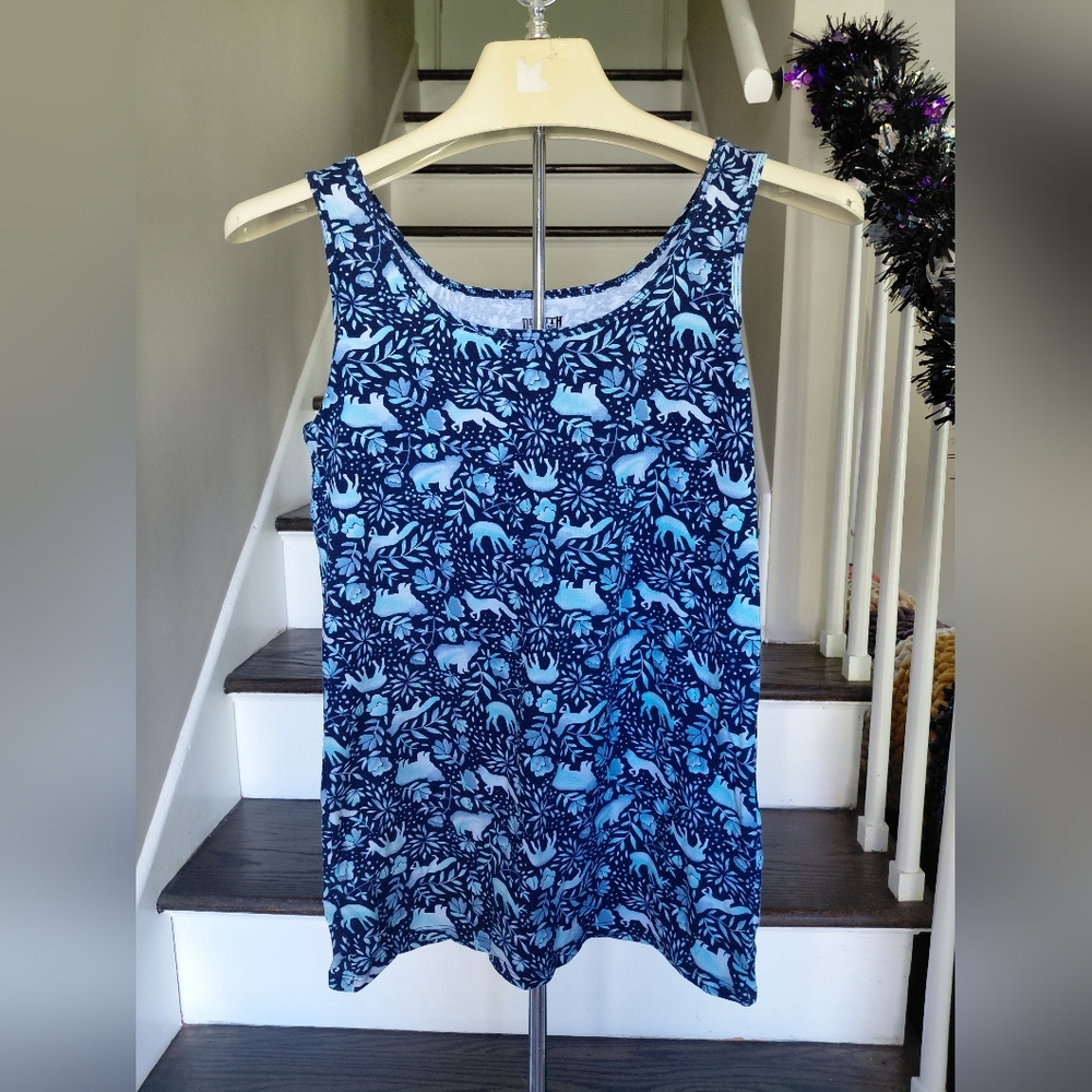 Duluth Trading Co Blue Print Womens M No Yank Tank